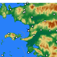 Nächste Vorhersageorte - Kuşadası - Karte