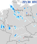 Niederschlagsbilder von Deutschland 00:00 UTC