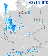 Niederschlagsbilder von Deutschland 04:45 UTC