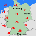 Vorhersage Di, 15.07. Deutschland
